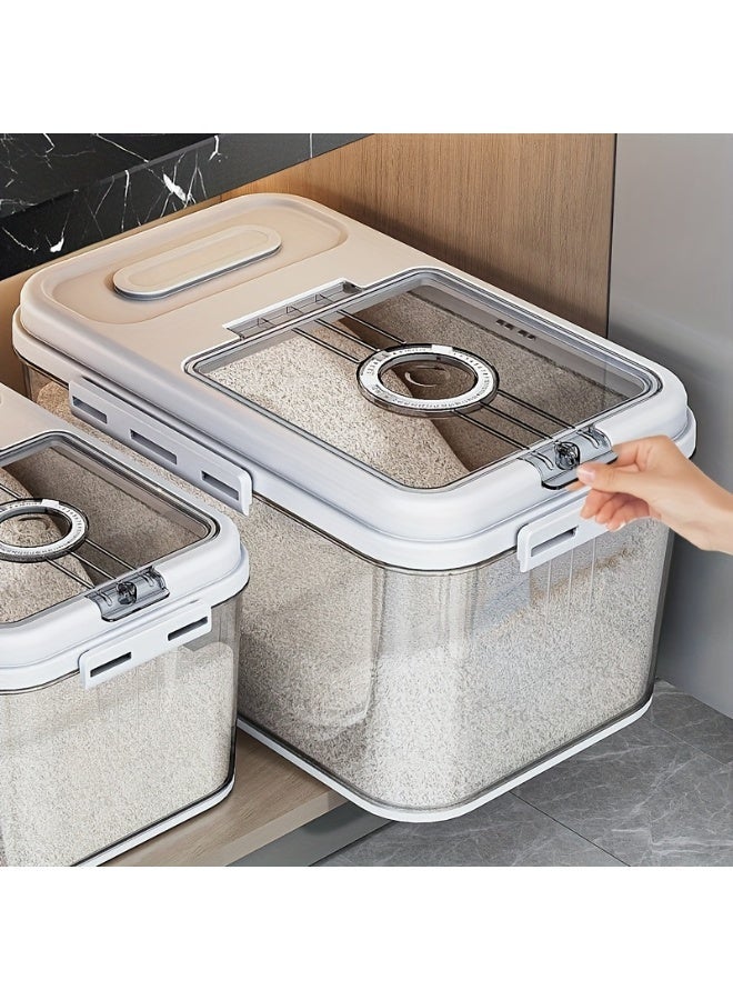 POWER 10L Airtight Rice Storage Container with Lid, Sealed Food Storage Container Set, Reusable, BPA-Free Kitchen Grain Bin for Rice, Flour & Cereal, Moisture-Proof Food Storage Box for Home Pantry - Image 3